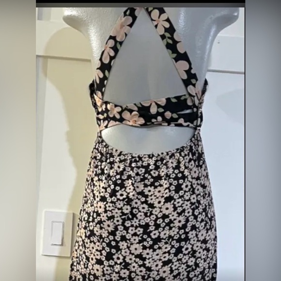 NWOT FREE PEOPLE BLACK FLORAL DEWBERRY MAXI DRESS  Size XS - Picture 9 of 10